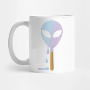 Pastel Alien Ice Cream melting on stick Mug